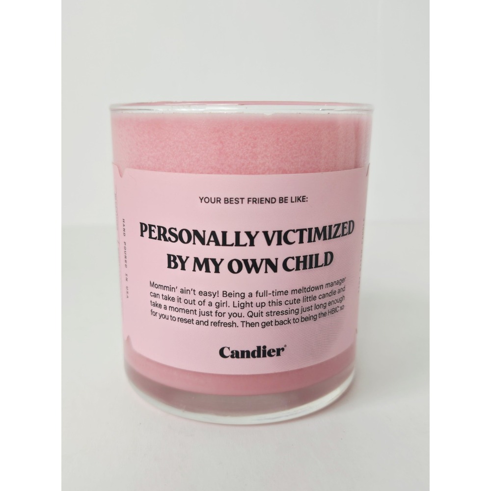 Candier Candle Personally Victimied By My Own Child Jar Cherry Blossom